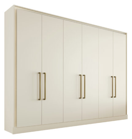 Roupeiro Argos 6 portas - 2,40 Mts - Cor : Off White