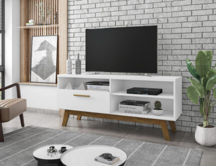 Rack Paládio 1,36M - Para Tvs até 55" - Branco